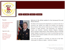 Tablet Screenshot of homewoodfd.org